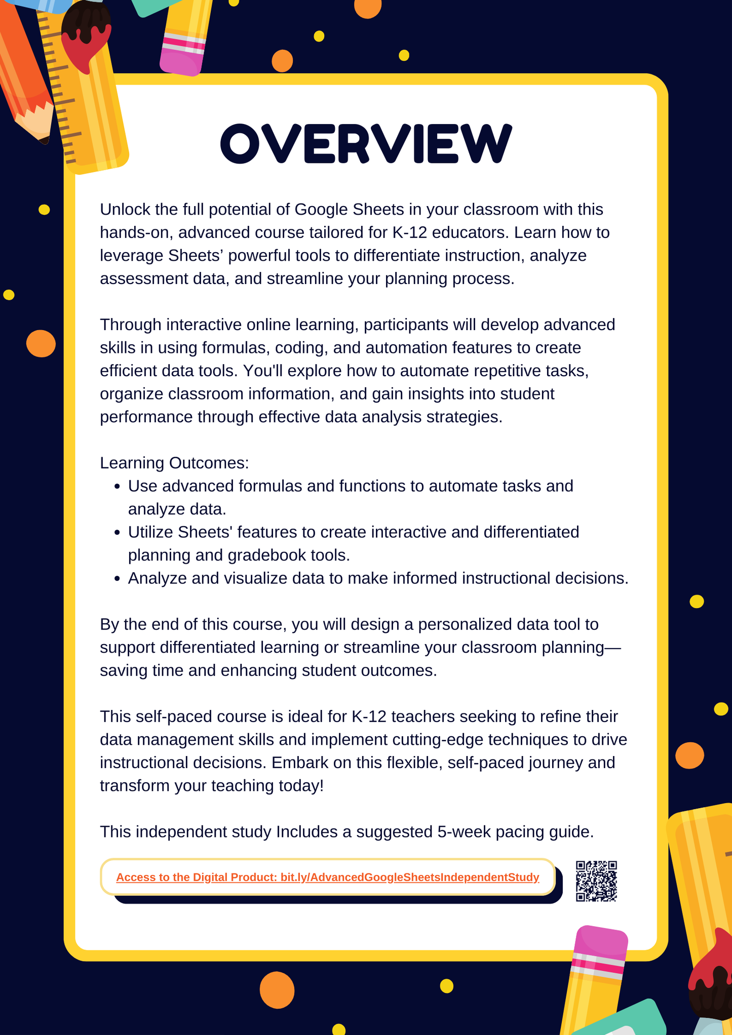 Advanced Google Sheets Independent Study
